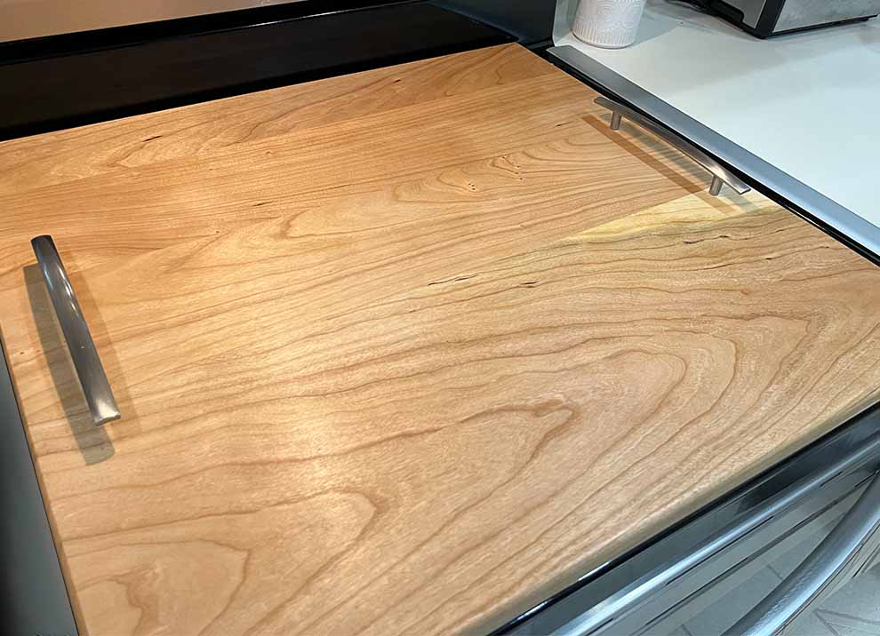 Large Maple Stove Cover Cutting Board Functional Kitchen Décor Hardwood  Noodle Board for Adding Space & Entertaining 